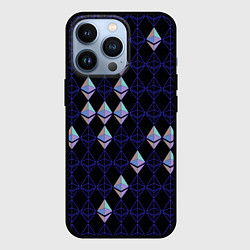 Чехол iPhone 13 Pro Криптовалюта Ethereum на черном