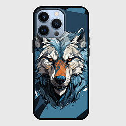 Чехол для iPhone 13 Pro Красивый грозный волк, цвет: 3D-черный