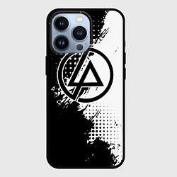 Чехол iPhone 13 Pro Linkin park - черно-белая абстракция