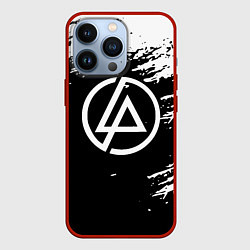 Чехол для iPhone 13 Pro Linkin Park - black and white, цвет: 3D-красный