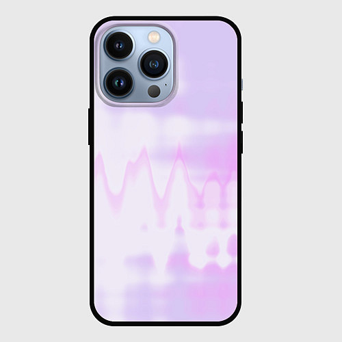 Чехол iPhone 13 Pro Нежная светло-сиреневая абстракция тай-дай / 3D-Черный – фото 1