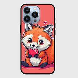 Чехол iPhone 13 Pro Милый лисенок с сердечком