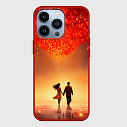 Чехол iPhone 13 Pro Влюбленная пара в день святого Валентина