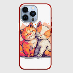 Чехол iPhone 13 Pro Влюбленные милые котята