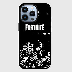 Чехол для iPhone 13 Pro Fortnite новый год паттерн, цвет: 3D-черный