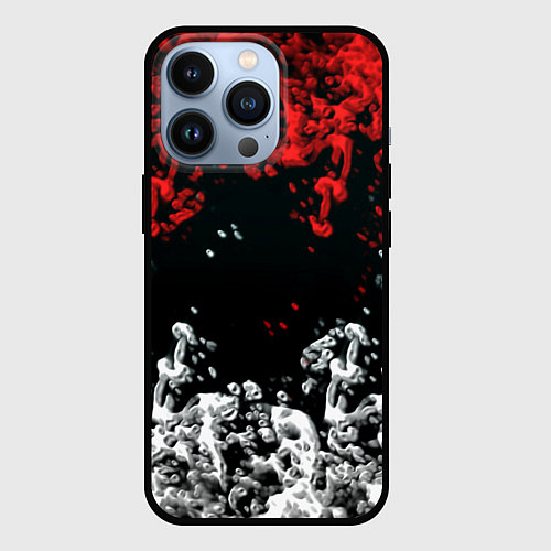 Чехол iPhone 13 Pro Краски абстракция / 3D-Черный – фото 1
