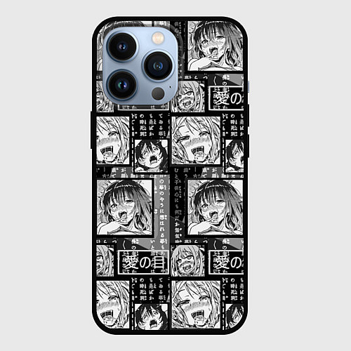 Чехол iPhone 13 Pro Ahegao cartoon / 3D-Черный – фото 1