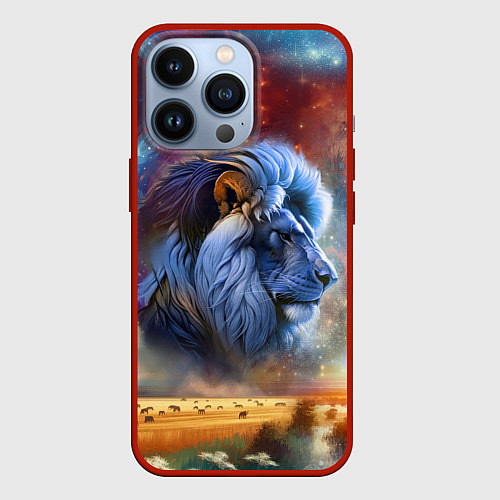 Чехол iPhone 13 Pro Небесный лев / 3D-Красный – фото 1