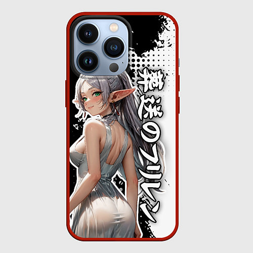 Чехол iPhone 13 Pro Фрирен - в белой ночнушке / 3D-Красный – фото 1