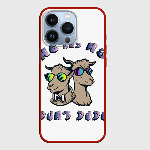 Чехол iPhone 13 Pro Я и мой друг / 3D-Красный – фото 1