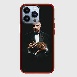 Чехол iPhone 13 Pro Крестный отец и кот