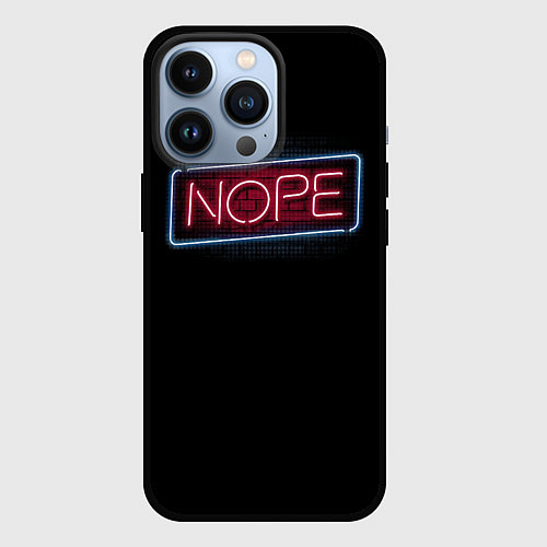 Чехол iPhone 13 Pro Nope - neon / 3D-Черный – фото 1