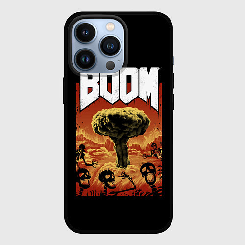Чехол iPhone 13 Pro Boom - Doom / 3D-Черный – фото 1