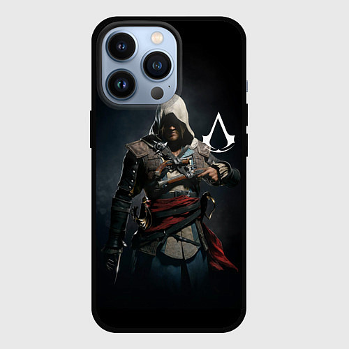 Чехол iPhone 13 Pro Эдвард Кенуей Assassins black flag / 3D-Черный – фото 1