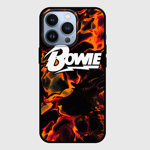 Чехол iPhone 13 Pro David Bowie red lava / 3D-Черный – фото 1