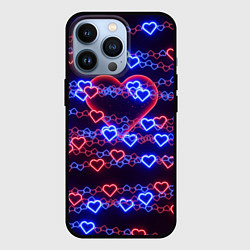Чехол iPhone 13 Pro Оковы-сердца, красная половинка