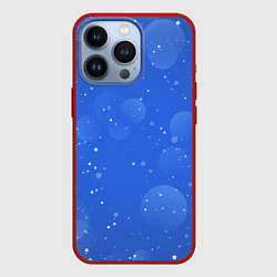 Чехол для iPhone 13 Pro Снежный паттерн, цвет: 3D-красный