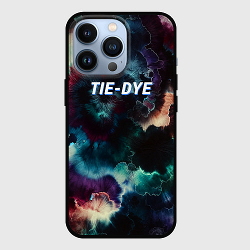 Чехол iPhone 13 Pro Tie - dye / 3D-Черный – фото 1