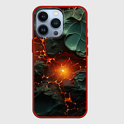 Чехол iPhone 13 Pro Объемная текстура и лава