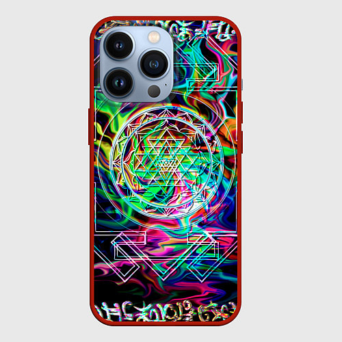 Чехол iPhone 13 Pro Шри янтра / 3D-Красный – фото 1