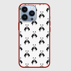 Чехол iPhone 13 Pro Panda love - pattern