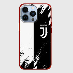 Чехол iPhone 13 Pro Juventus краски чёрнобелые