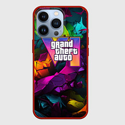 Чехол iPhone 13 Pro Gta лого камуфляж яркий неоновый