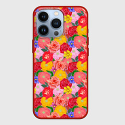 Чехол iPhone 13 Pro Летний цветочный фон
