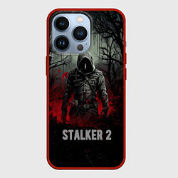 Чехол для iPhone 13 Pro Stalker 2 dark mode, цвет: 3D-красный