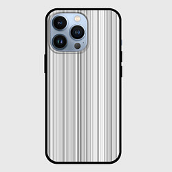 Чехол для iPhone 13 Pro Полосатая рябь белый, цвет: 3D-черный