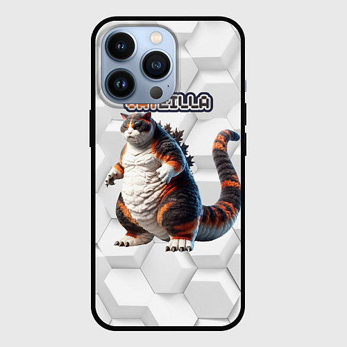 Чехол iPhone 13 Pro Catzilla big / 3D-Черный – фото 1