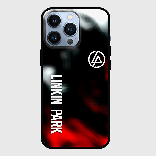 Чехол iPhone 13 Pro Linkin park flame / 3D-Черный – фото 1