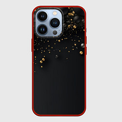 Чехол для iPhone 13 Pro Золотая пыль, цвет: 3D-красный