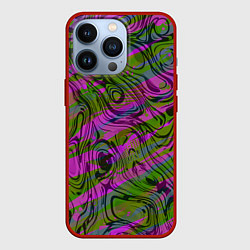 Чехол iPhone 13 Pro Фиолетовые узоры