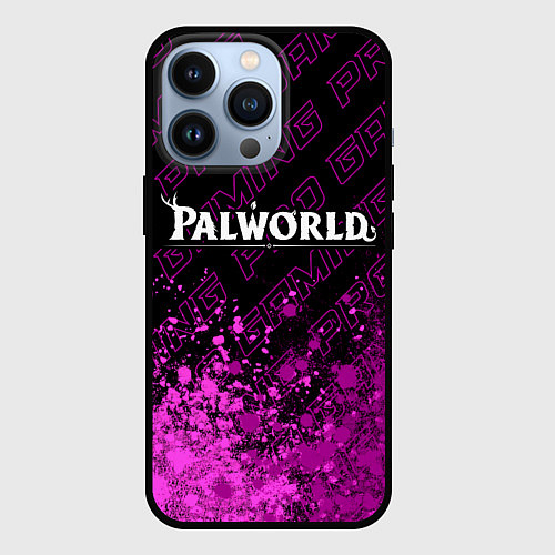Чехол iPhone 13 Pro Palworld pro gaming посередине / 3D-Черный – фото 1