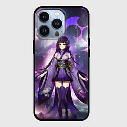 Чехол для iPhone 13 Pro Genshin Impact - character Raiden, цвет: 3D-черный