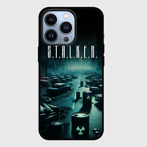 Чехол iPhone 13 Pro S T A L K E R - City / 3D-Черный – фото 1