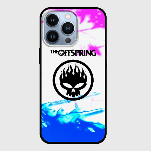 Чехол iPhone 13 Pro The Offspring неоновая абстракция / 3D-Черный – фото 1