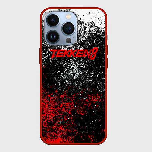 Чехол iPhone 13 Pro Tekken 8 брызги красок / 3D-Красный – фото 1