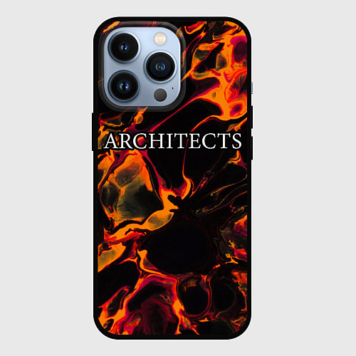 Чехол iPhone 13 Pro Architects red lava / 3D-Черный – фото 1