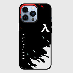 Чехол для iPhone 13 Pro Half life текстура огонь, цвет: 3D-черный