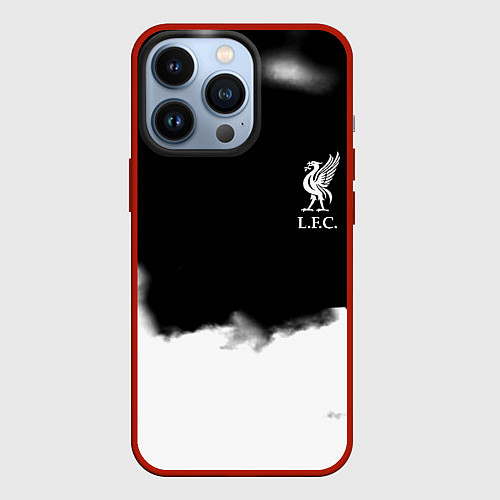 Чехол iPhone 13 Pro Liverpool текстура / 3D-Красный – фото 1