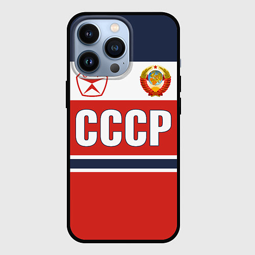 Чехол iPhone 13 Pro Союз Советских Социалистических Республик - СССР / 3D-Черный – фото 1