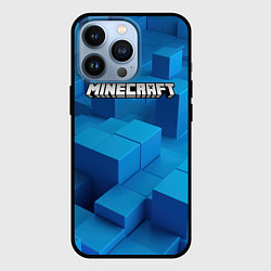 Чехол iPhone 13 Pro Minecraft синие плиты