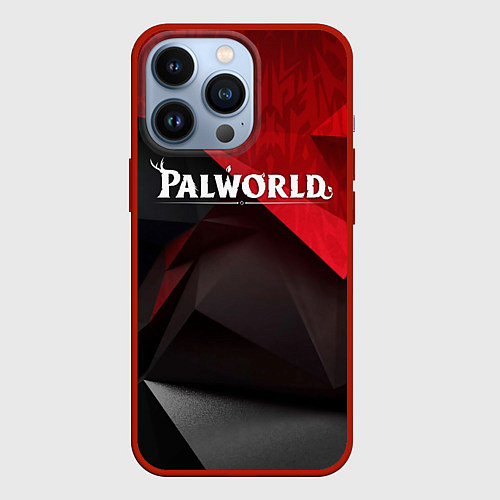 Чехол iPhone 13 Pro Palworld red black abstract / 3D-Красный – фото 1