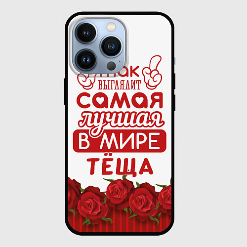 Чехол iPhone 13 Pro Самая лучшая в мире тёща / 3D-Черный – фото 1