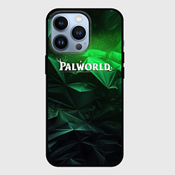Чехол iPhone 13 Pro Palworld logo green abstract