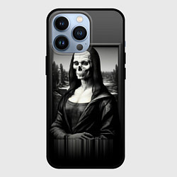 Чехол iPhone 13 Pro Мона Лиза Black skull