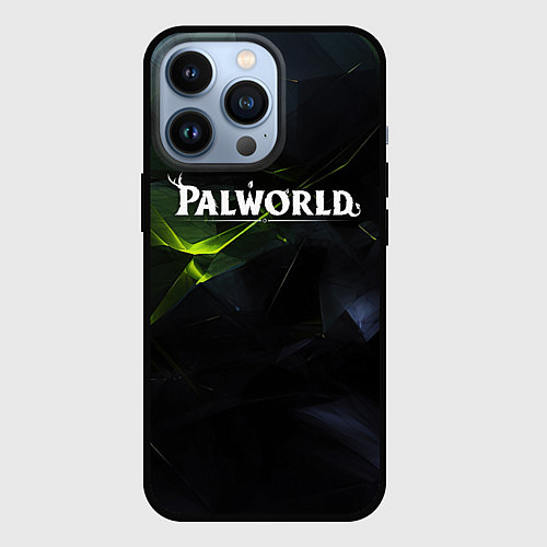 Чехол iPhone 13 Pro Palworld логотип абстрактный объемный фон / 3D-Черный – фото 1