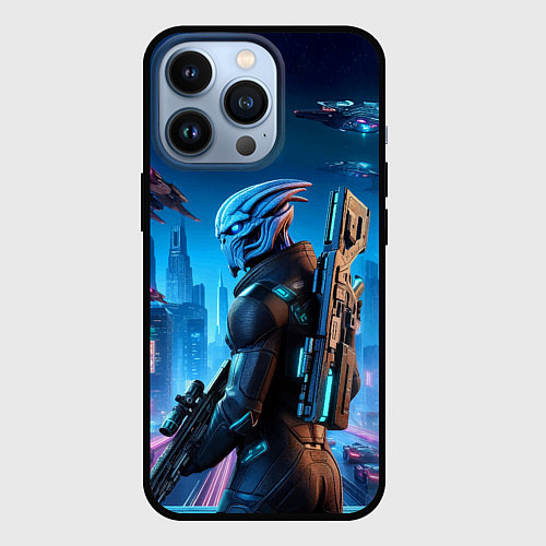 Чехол iPhone 13 Pro Mass Effect - ai art / 3D-Черный – фото 1